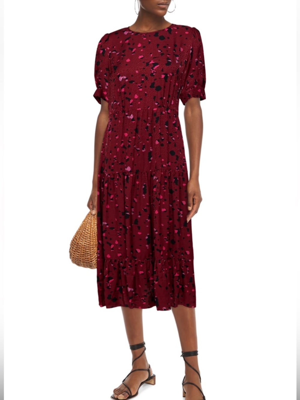 Ba&Sh Tonya Print Midi Dress Size 4